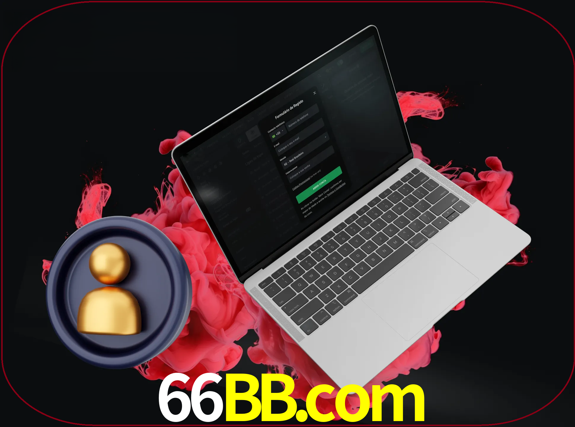 No cabeçalho do site 66bb, clique no botão que o levará a um formulário especial onde terá de introduzir as suas informações actuais.